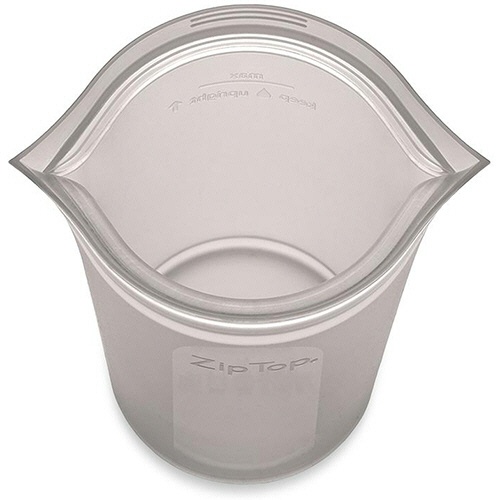Ｚｉｐ　Ｔｏｐ　シリコン保存容器　カップ　Ｍ　グレー　Ｚ－ＣＵＰＭ－０２　１個3
