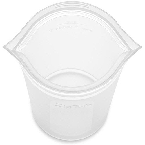 Ｚｉｐ　Ｔｏｐ　シリコン保存容器　カップ　Ｍ　フロスト　Ｚ－ＣＵＰＭ－０１　１個3