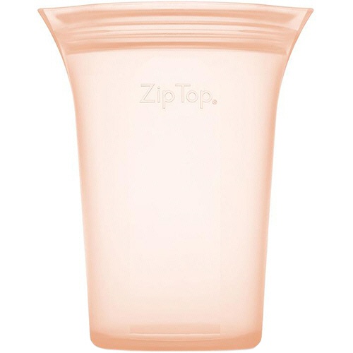 Ｚｉｐ　Ｔｏｐ　シリコン保存容器　カップ　Ｍ　ピーチ　Ｚ－ＣＵＰＭ－０７　１個1