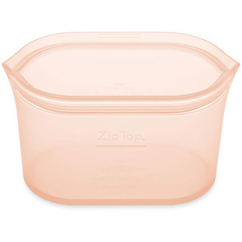 Ｚｉｐ　Ｔｏｐ　シリコン保存容器　ディッシュ　Ｓ　ピーチ　Ｚ－ＤＳＨＳ－０７　１個2