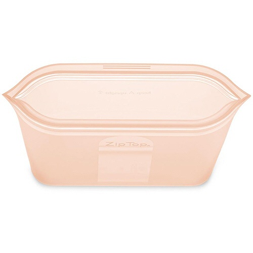 Ｚｉｐ　Ｔｏｐ　シリコン保存容器　バッグ　サンドイッチ　ピーチ　Ｚ－ＢＡＧＳ－０７　１個3