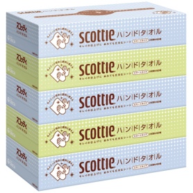 日本製紙クレシア　スコッティ　ハンドタオル　１００　スマートタイプ　１００組／箱　１パック（５箱）