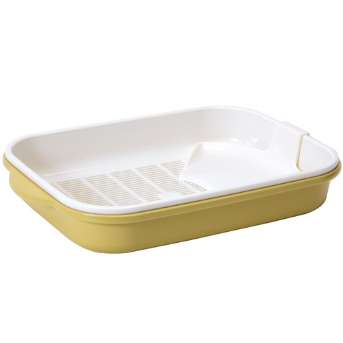 サンコープラスチック　なべ上手　角型　イエロー　１個1