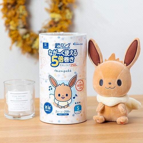 丸富製紙　トイレットペーパー　モンポケ　５倍巻き　パルプ　シングル　芯なし　２５０ｍ　１パック（２ロール）5