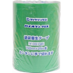 ダイヤテックス　パイオラン　塗装養生用テープ　１５０ｍｍ×２５ｍ　グリーン　Ｙ－０９－ＧＲ　１巻