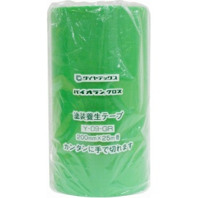 ダイヤテックス　パイオラン　塗装養生用テープ　２００ｍｍ×２５ｍ　グリーン　Ｙ－０９－ＧＲ　１巻