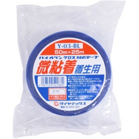 ダイヤテックス　パイオラン　微粘着養生用テープ　５０ｍｍ×２５ｍ　ブルー　Ｙ－０３－ＢＬ　１巻