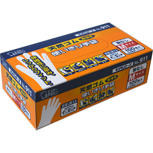 たのめーる】川西工業 天然ゴム使いきり手袋 粉なし M #2132 1箱(100枚