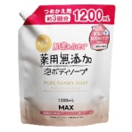マックス　肌荒れふせぐ薬用無添加泡ボディソープ　大容量詰替　１２００ｍｌ　１個
