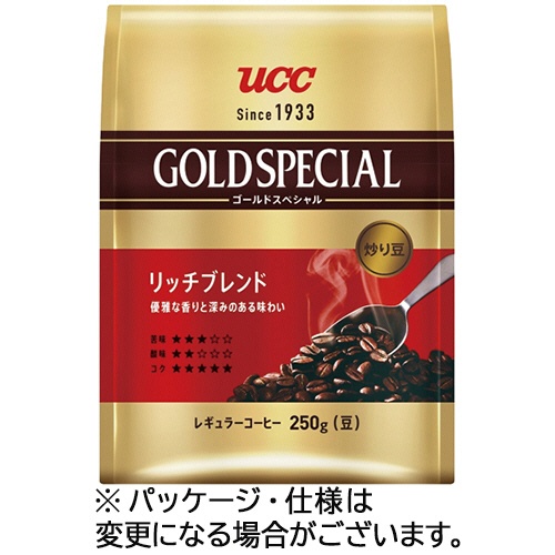 ＵＣＣ　炒り豆　ゴールドスペシャル　リッチブレンド　２５０ｇ（豆）　１袋1