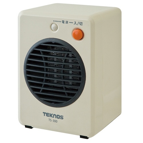 千住　ＴＥＫＮＯＳ　ミニセラミックファンヒーター　３００Ｗ　ホワイト　ＴＳ－３０１　１台1