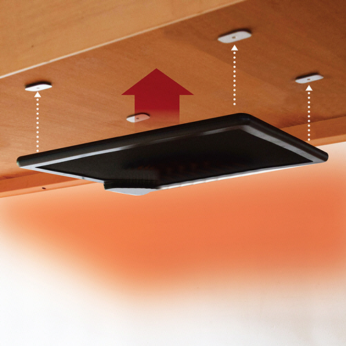 たのめーる】千住 TEKNOS テーブルヒーター 脚/カバー付 本体:黒