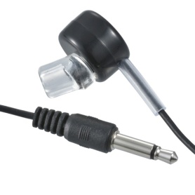 オーム電機　ＡｕｄｉｏＣｏｍｍ　片耳モノラルイヤホン　φ３．５ミニプラグストレート型　ラジオ用　１ｍ　ブラック　ＥＡＲ－Ｂ３５１－Ｋ　１個