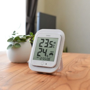 ドリテック　デジタル温湿度計　ルーモ　ホワイト　Ｏ－２９３ＷＴ　１個4