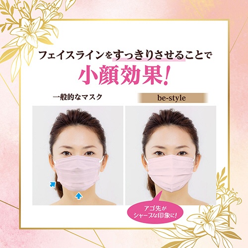 白元アース　ビースタイル　マスク　プリーツタイプ　ふつうサイズ　ドーリーピンク　１箱（２０枚）3