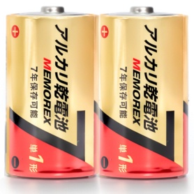 メモレックス・テレックス　アルカリ乾電池　単１形　ＬＲ２０／１．５Ｖ　１０Ｓ７　１パック（１０本）