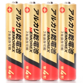メモレックス・テレックス　アルカリ乾電池　単４形　ＬＲ０３／１．５Ｖ　４０Ｓ７　１パック（４０本）