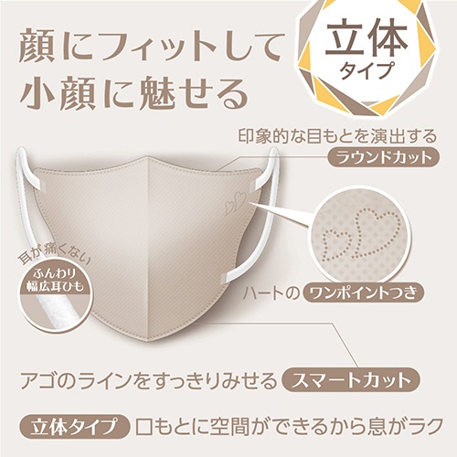 白元アース　ビースタイル　立体タイプ　ふつうサイズ　ミルクティーベージュ　１箱（２０枚）2