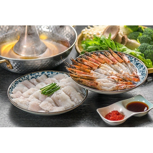 絆屋　大分産車海老と鱧しゃぶ鍋食べ比べセット　１セット1