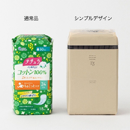 大王製紙　ナチュラ　さら肌さらり　コットン１００％　シンプルデザイン　ちょこっとケア　よれスッキリ吸水ナプキン　２４ｃｍ　５０ｃｃ　１パック（２０枚）6