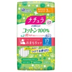 大王製紙　ナチュラ　さら肌さらり　コットン１００％　おまもりケア　軽やか吸水パンティライナー　１７ｃｍ　３ｃｃ
