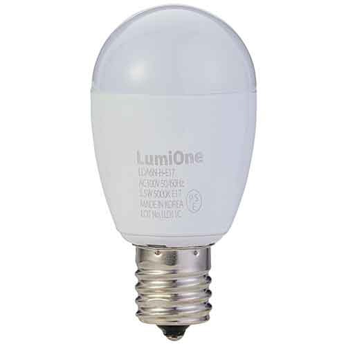 インターテクノロジー　ＬＥＤ電球　ミニクリプトン形　Ｅ１７口金　５．５Ｗ　５０００Ｋ　昼白色　ＬＤＡ６Ｎ－Ｈ－Ｅ１７　１個1