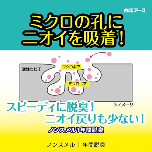 白元アース　ノンスメル　冷凍室用置き型　１年間脱臭　１個4