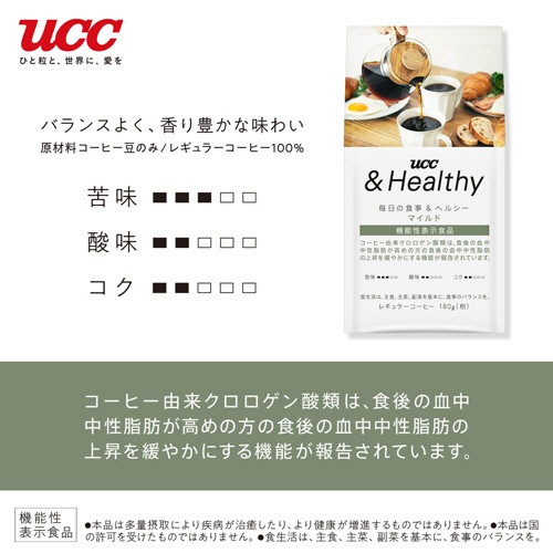 ＵＣＣ　＆Ｈｅａｌｔｈｙ　中性脂肪が気になる方へ　ＳＡＰ　１８０ｇ　１パック4
