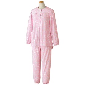ケアファッション　ホックパジャマ　ピンク　Ｓ　８００１７１－０４　１着