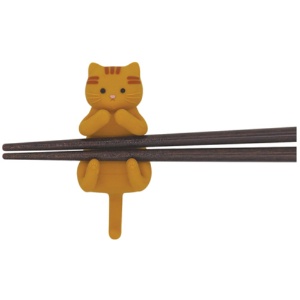 イシダ　猫の箸＆箸置きセット　だっこ猫　くろねこ　１膳3