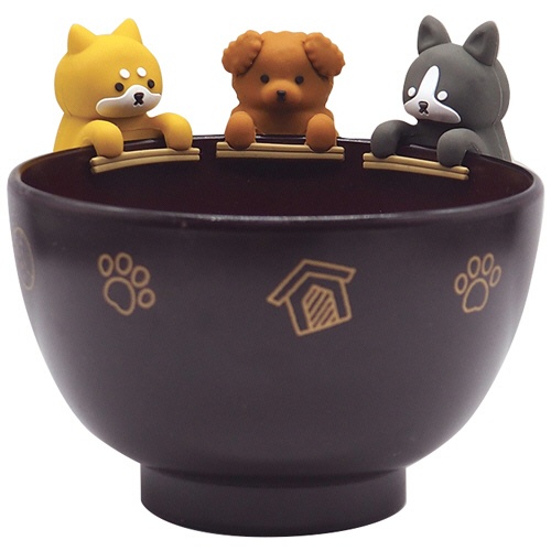 イシダ　犬の汁椀＆箸置きセット　しるワン　しばいぬ　１個4