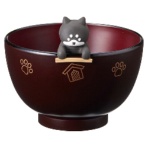 イシダ 犬の汁椀&箸置きセット しるワン くろしば 1個