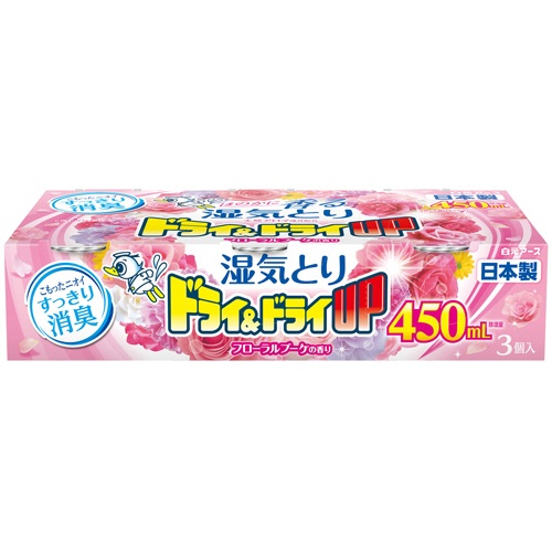 白元アース　ドライ＆ドライＵＰ　フローラルブーケの香り　４５０ｍｌ　１パック（３個）1