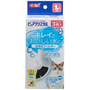 ジェックス　ピュアクリスタル　活性炭フィルター　半円　猫用　１パック（３個）1