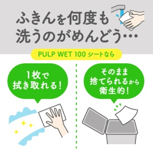 日本製紙クレシア　スコッティ　ウェットシート　除菌アルコール　ＰＵＬＰ　ＷＥＴ　１００　１パック（１００枚）8