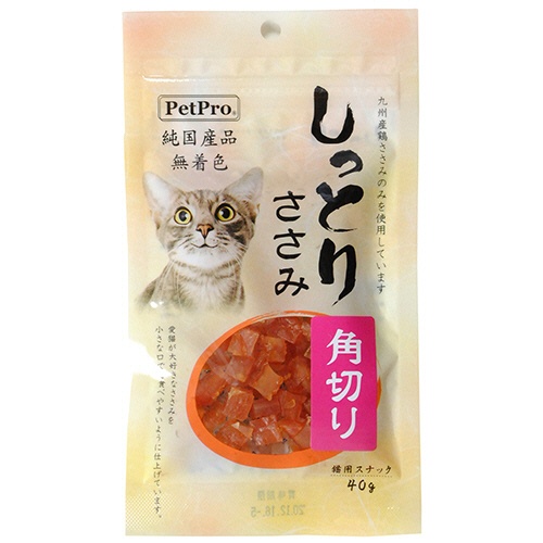 ペットプロジャパン　ＰｅｔＰｒｏ　純国産しっとりささみ　角切り　４０ｇ　１パック1