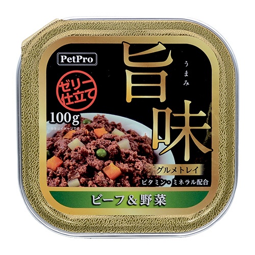 ペットプロジャパン　ＰｅｔＰｒｏ　旨味グルメトレイ　ビーフ＆野菜　１００ｇ　１個1
