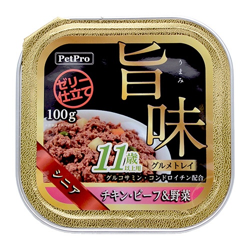 ペットプロジャパン　ＰｅｔＰｒｏ　旨味グルメトレイ　１１歳以上用　チキン・ビーフ＆野菜　１００ｇ　１個1