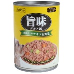 ペットプロジャパン PetPro 旨味グルメ缶 10歳以上用 チキン&野菜 375g 1個