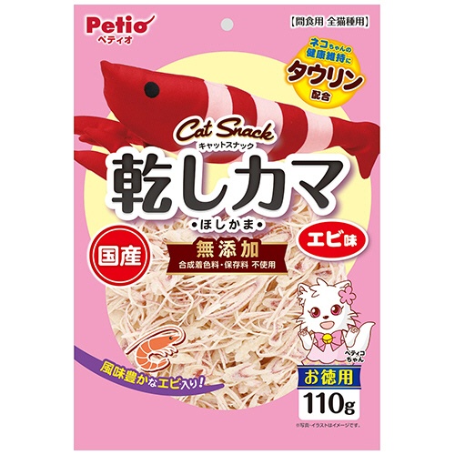 ペティオ　キャットＳＮＡＣＫ　乾しカマ　エビ味　１１０ｇ　１３９８７１　１パック1
