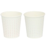ファーストレイト　ペーパーカップ　ロースタッキング仕様　クリスタル（ブルー＆ピンク）　１５０ｍｌ（５オンス）　ＦＲ－５３８０　１パック（３０００個）