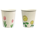 ファーストレイト　ペーパーカップ　ロースタッキング仕様　チューリップ＆向日葵　１５０ｍｌ（５オンス）