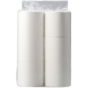 ＴＡＮＯＳＥＥ　トイレットペーパー（パルプ１００％）　パック包装　シングル　芯なし　２５０ｍ　１ケース（２４ロール：６ロール×４パック）1