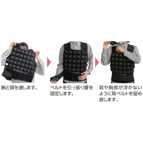 カーボーイ　介助プロテクター　ブラック　ＦＭ－１３７　１着3