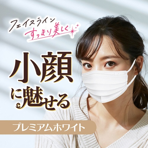 白元アース　ビースタイル　マスク　プリーツタイプ　ふつうサイズ　プレミアムホワイト　１箱（２０枚）5