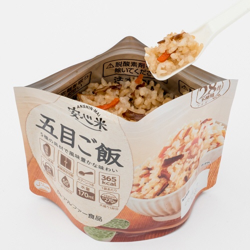 アルファー食品　安心米　五目ご飯　１ケース（１５食）3