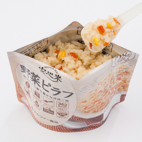【格安】　アルファ化米　安心米　野菜ピラフ　50食　賞味期限：2030年6月 たのめーる】アルファー食品 安心米 野菜ピラフ 1ケース(50食)の通販