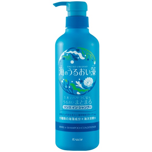 クラシエ　海のうるおい藻　うるおいケアリンスインシャンプー　ポンプ付　４９０ｍＬ　１本1