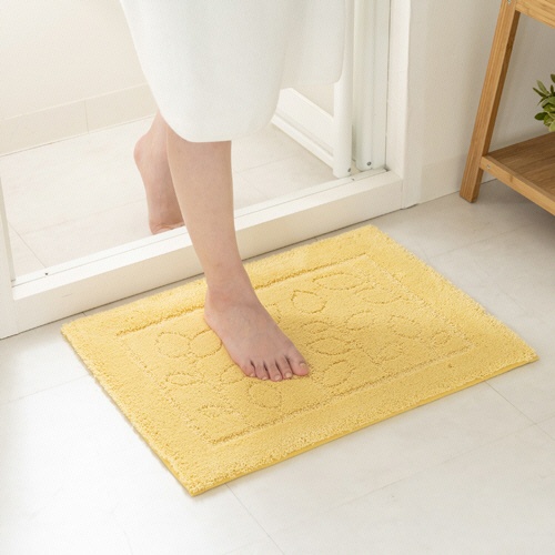 オカ　乾度良好　ファインバスマット　約５０×７０ｃｍ　イエロー　１枚3