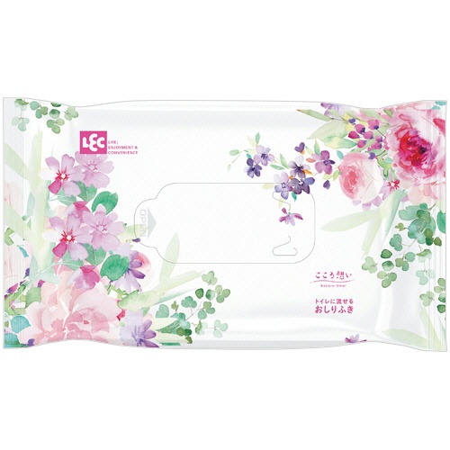 レック　こころ想い　流せるおしりふき　Ｅ９０７７２　１パック（２４０枚：８０枚×３個）2